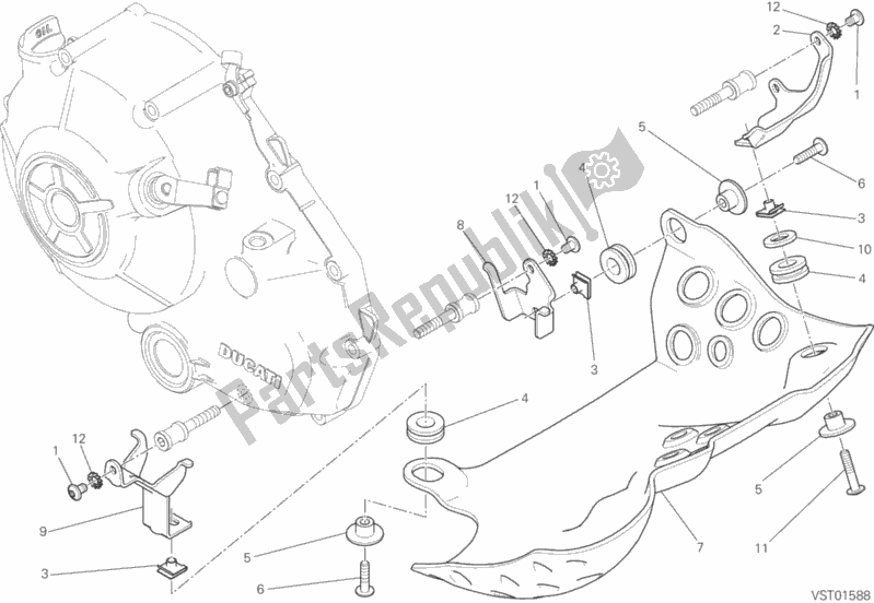All parts for the Guard, Engine of the Ducati Scrambler Urban Enduro Brasil 803 2017